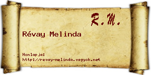 Révay Melinda névjegykártya